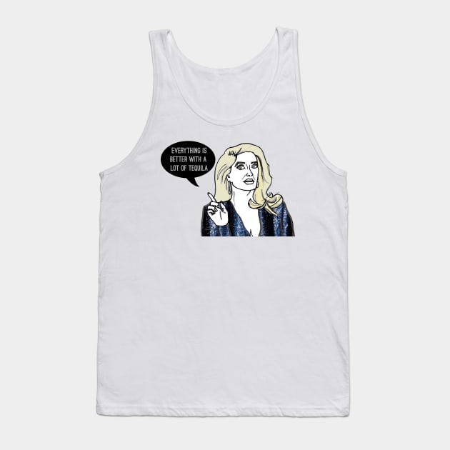 Better with Tequila Tank Top by Katsillustration